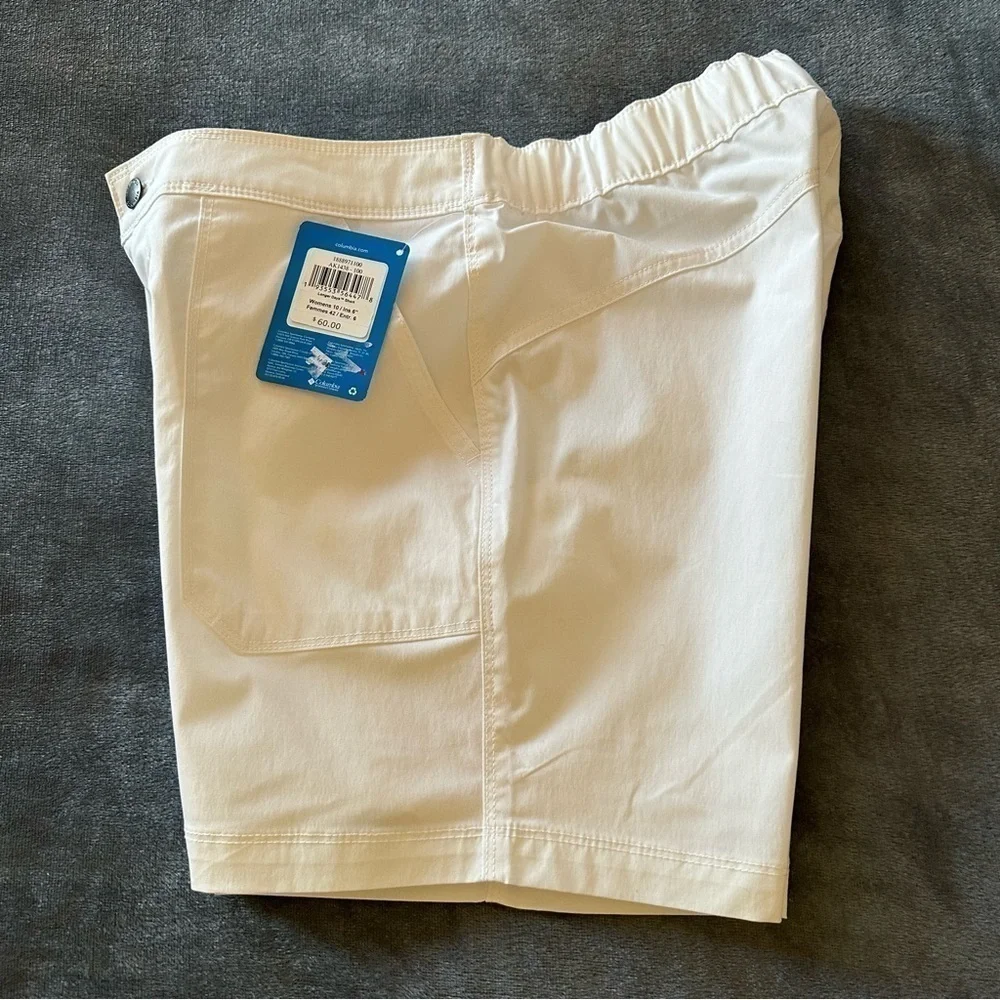 NWT Columbia Longer Days White 6” Shorts Size 10